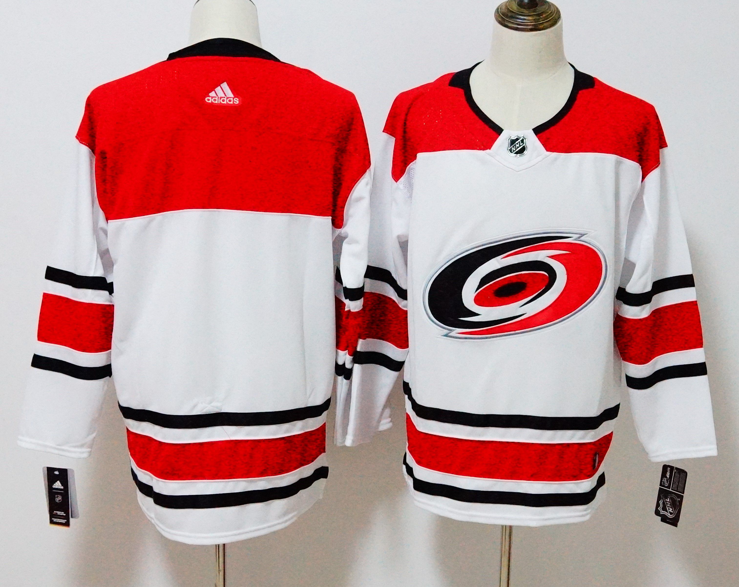 Men Carolina Hurricanes Blank White Hockey Stitched Adidas NHL Jerseys
